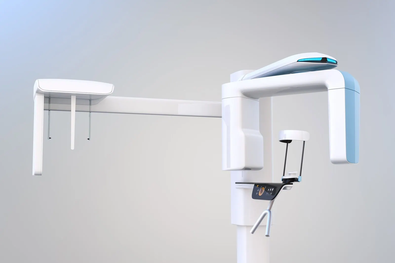 3D cone beam CT scan revealing bone loss after a missing tooth